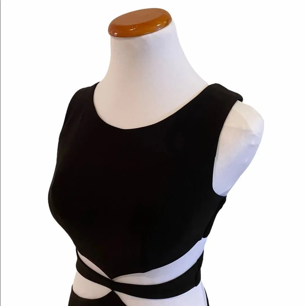 Jodi Kristopher Floor-Length Black Cutout Dress - Picture 4 of 10
